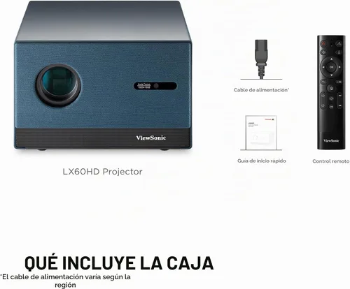 Vista 9 de ViewSonic Proyector LED LX60HD de 1080p, Google TV integrado para entretenimiento en el hogar suave, enfoque automático, proyección de 360 grados