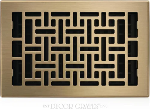 Vista 50 de Decor Grates Registro de suelo oriental AJH212-RB, 2 x 12 pulgadas, acabado de bronce frotado