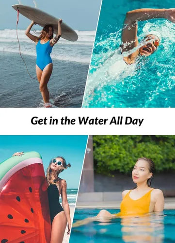 Vista 7 de BALEAF Women's Modest One Piece Swimsuits Short Sleeve Rash Guard Full Coverage Swimwear Push Up Bathing Suit