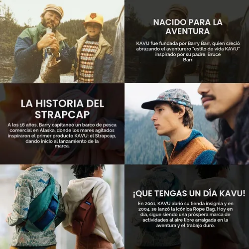 Vista 7 de KAVU - Bolso con correa de cuerda, mochila para senderismo, campamento y viajes Negro