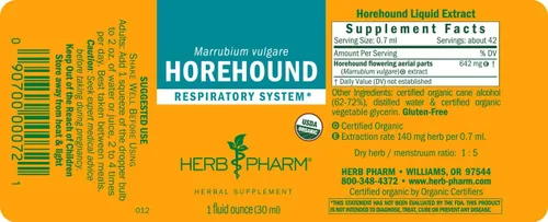 Vista 9 de Herb Pharm Gotas de extracto líquido Horehound para soporte del sistema respiratorio, 1 onza