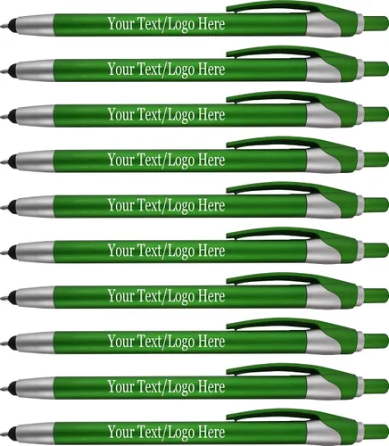 Vista 11 de Paquete de 300 bolígrafos personalizados con logotipo o texto, para marketing, fiestas y eventos, lápiz capacitivo 2 en 1 y bolígrafo compatible