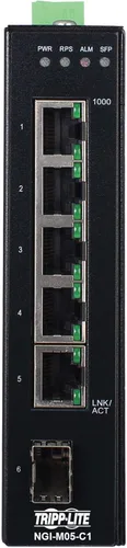 Vista 12 de Tripp Lite Conmutador Ethernet Gigabit PoE+ administrado industrial de 8 puertos de capa 2, puertos RJ45 de 10/100/1000 Mbps, montaje DIN