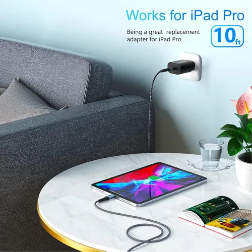 Vista 4 de Cargador de pared USB C, cargador súper rápido Excgood tipo C bloque de carga compatible con Galaxy S25 S24 S23 Ultra/S22/S21 FE 5G/S20