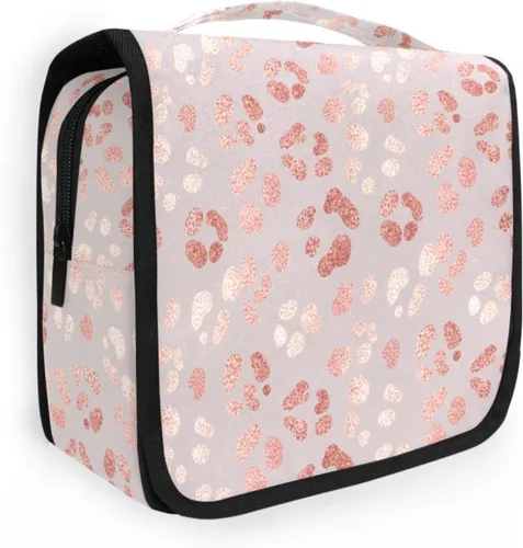 Vista 13 de MNSRUU Neceser colgante con diseño de calavera y girasol, bolsa de maquillaje de viaje para artículos de tocador, organizador de artículos