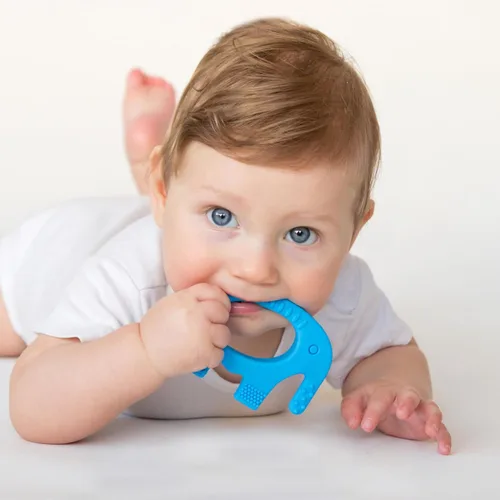 Vista 8 de Juguetes de dentición Baby Elefun para bebés 5X Alivio del dolor Sin retraso 0-6 meses Azul 34-38 Azul