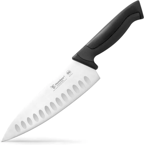 Vista 11 de Cuchillo de chef certificado NSF de 8 pulgadas, cuchillo de cocina de acero inoxidable de alto carbono con mango ergonómico codificado por