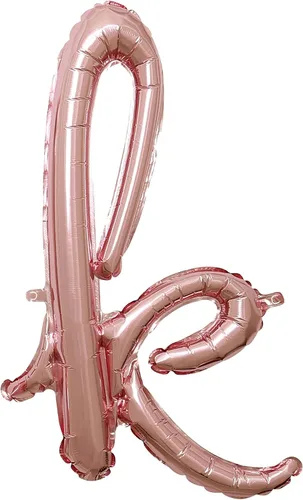 Vista 19 de Globo de aluminio en forma de escritura de oro rosa, 16 pulgadas (paquete de 1) - Elegante decoración de globos del alfabeto, perfecto para fiestas