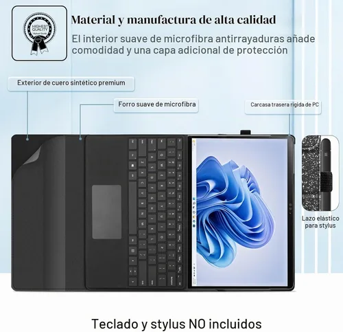 Vista 8 de Fintie Funda tipo cartera para Microsoft Surface Pro 12th (2026) de 13