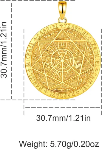 Vista 243 de CELESTIA Medallas de plata de ley 925 San Miguel/San Cristóbal/San Benito/San Gabriel/Virgen María/Jesús/Caravaca/Metatrón/Sello de los Siete