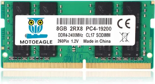 Vista 13 de Motoeagle DDR3-1066 SODIMM 8GB Kit (2X4GB) 2Rx8 PC3 8500 8500S 4GB DDR3 1066MHz 1067MHz CL7 204-Pin 1.5V Non-ECC Unbuffered Laptop Memory RAM Modules