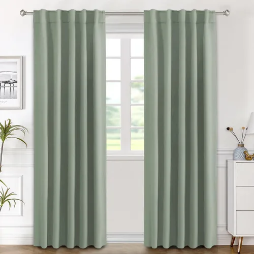 Vista 214 de H.VERSAILTEX Cortinas Opacas con Aislamiento Térmico, Paneles de Tratamiento de Ventanas que Oscurecen la Habitación, Cortinas Opacas para Sala
