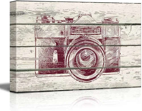 Vista 42 de wall26 - Obra de arte con estampado de madera de ciervo en bosque de abedules - Lienzo rústico para pared, arte para el hogar - 16 x 24 pulgadas