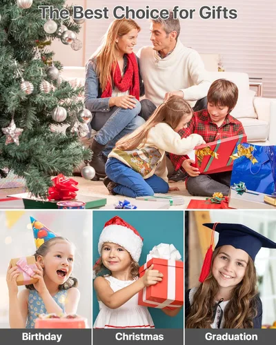 Vista 7 de Cámara digital, cámara para niños con tarjeta de 32 GB, FHD 1080P 44MP cámara de vlogging, cámara digital de zoom de 16X y disparo, cámaras Negro