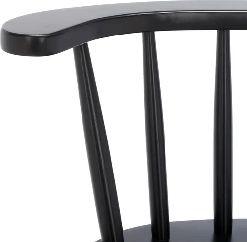Vista 4 de Safavieh Home Collection Jay Farmhouse - Taburete de madera maciza con husillo negro, 25 pulgadas