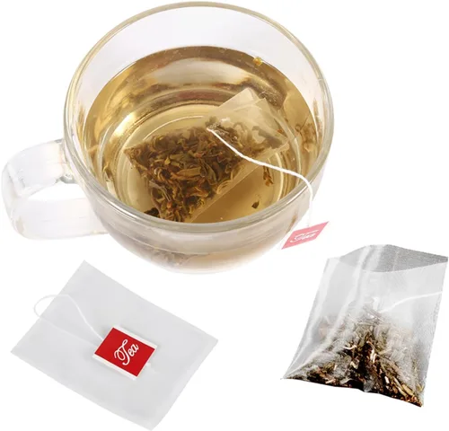 Vista 4 de Bolsas de filtro de té con cordón 100 unidades, infusor de malla vacía para té suelto