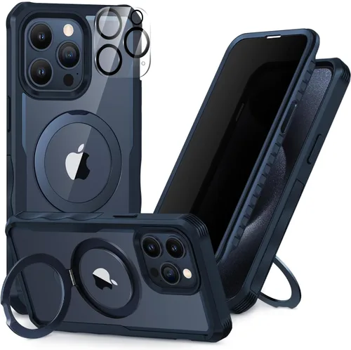 Vista 59 de CENHUFO Funda de privacidad para iPhone 11 Pro, funda de cuerpo completo con protector de pantalla de privacidad de vidrio templado 9H integrado