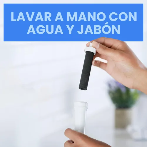 Vista 5 de Botella de agua de acero inoxidable Brita Premium con filtro, sin BPA, reutilizable, aislada, reemplaza 300 botellas de agua de plástico, el filtro