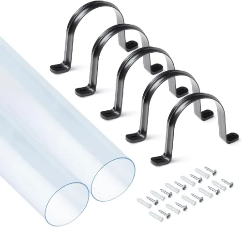 Vista 18 de POWERTEC 70427 Tubo de PVC transparente de 4 x 36 pulgadas de largo con control de polvo de 4 pulgadas, puño flexible y barrido de piso