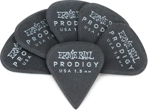 Vista 13 de Ernie Ball Prodigy Púas para guitarra, escudo grande, negro 1.5mm, paquete de 6 (P09332)