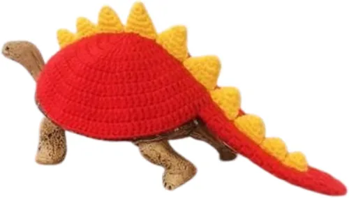 Vista 9 de Suéter para tortuga, suéter de punto cálido de invierno hecho a mano con correa ajustable, suéter de animal pequeño, ropa de tortuga para Navidad