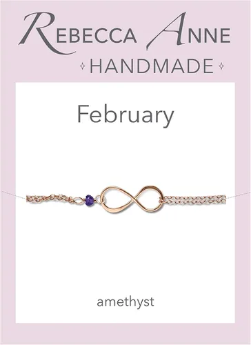 Vista 74 de Pulsera con dije de infinito con piedra natal, joyería hecha a mano, regalo para ella