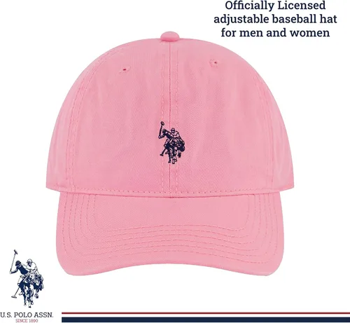 Vista 2 de U.S. Polo Assn. Small Polo Pony Logo Baseball Hat, 100% Cotton, Adjustable Cap