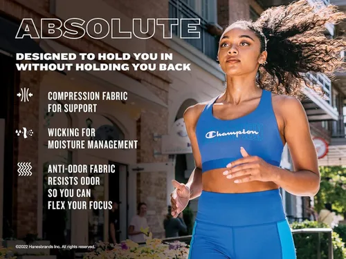 Vista 4 de Champion, Absolute, Moderate Support, High-Impact Sports Bra for Women