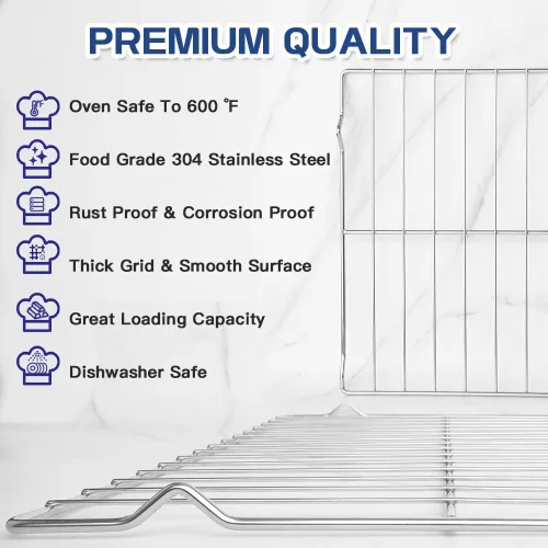 Vista 3 de [Actualizado] Estante para horno W10256908 para estufa Whirlpool/Jenn-Air, reemplaza W10138079, 3195710, W10179196, 24 x 15-3/4 pulgadas (1 paquete)