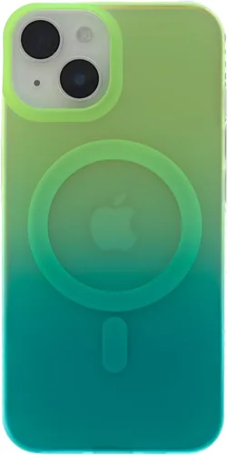 Vista 43 de Funda degradada para iPhone 14 Pro - Diseño multicolor degradado naranja y amarillo, resistente a los impactos y con imanes