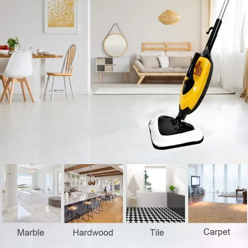 Vista 7 de Fushing 6 almohadillas para trapeador de vapor, almohadillas de limpieza reutilizables de microfibra lavables, almohadillas de repuesto