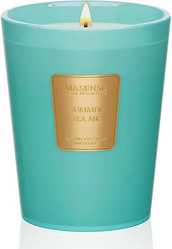 Vista 56 de M&SENSE - Vela de cera de soja natural aromática de 35 onzas, extragrande, 3 mechas, 150 horas, larga duración, combustión lenta, para decoración