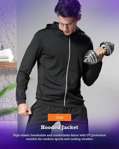 Vista 5 de BOOMCOOL 5PCS Gym Clothes for Men Workout Sets
