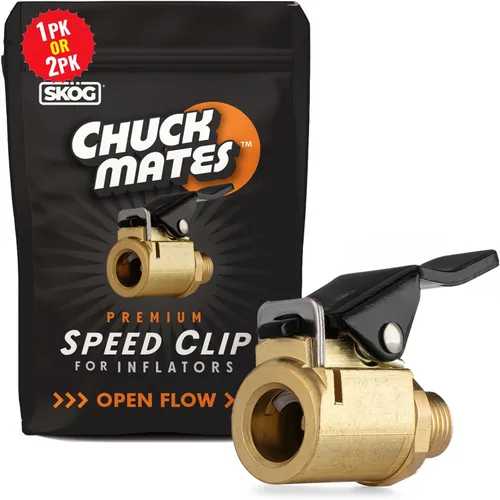 Vista 11 de Chuck Mates Premium - Portabrocas inflador de neumáticos NPT de conexión rápida de 1/4 pulgadas con SimpleSeal, tipo cerrado (paquete de 1)