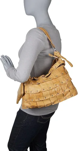 Vista 5 de Amerileather Bolso de cuero Miao (#1708-2), Marrón
