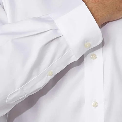 Vista 4 de Kirkland Signature - Camisa de vestir con botones para hombre variedad Moderno Equipada Blanco