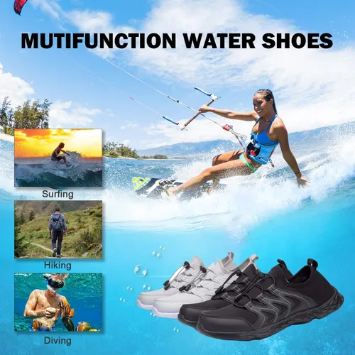 Vista 7 de deenor Zapatos de agua de secado rápido para hombre, ligeros deslizamientos en zapatos deportivos para caminar