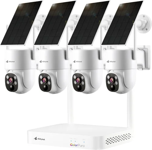 Vista 10 de Kittyhok Sistema inalámbrico solar de la cámara de seguridad, cámara 2K PTZ 4 Kit de levas
