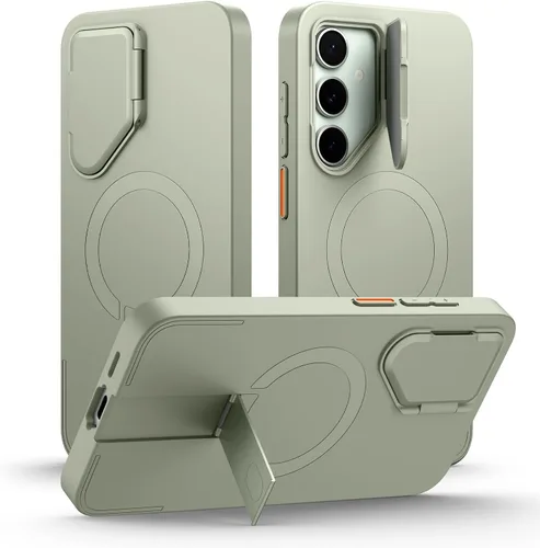 Vista 16 de SURITCH Funda para teléfono Samsung Galaxy S26 Plus, cubierta protectora magnética con cubierta de cámara y soporte de metal ajustable para Galaxy