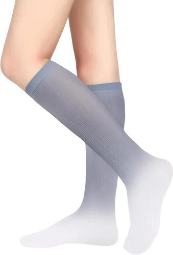 Vista 3 de Benefeet Sox Calcetines altos de poliéster para mujeres y niñas, calcetines largos de tubo unisex, suaves, acogedores, calcetines de pantorrilla