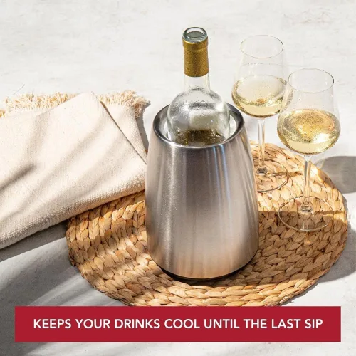 Vista 13 de Vacu Vin Rapid Ice – Enfriador de vino elegante – Negro, negro, Negro