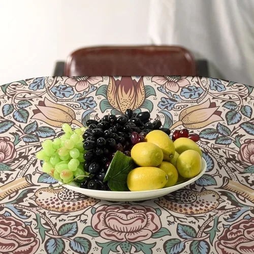 Vista 250 de Mantel Floral Retro de Pájaros, Diseño Original Bohemio William Morris Estampado Cubierta de Mesa para Hogar Picnic Fiesta Comedor Cocina William