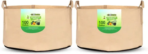 Vista 20 de 247Garden Paquete de 5 Macetas/Bolsas de Cultivo de Tela de Aireación de 1 Galón para Plantas con Asas (260 GSM, Negro, 6H x 7D)