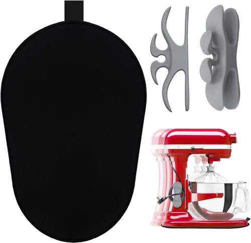 Vista 8 de Tapete deslizante para batidora de pie Kitchenaid con organizadores de cable flexible para electrodomésticos KitchenAid de 4.5 a 8 cuartos de galón