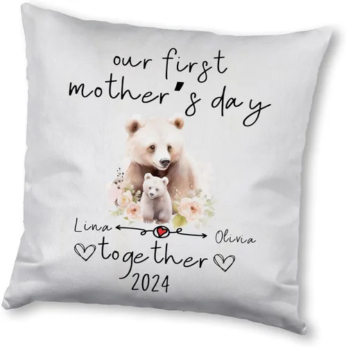 Vista 8 de Mother's Day Bear, Personalised Pillow Case Decor for Home, Present for Mom, Grandmother, for Her