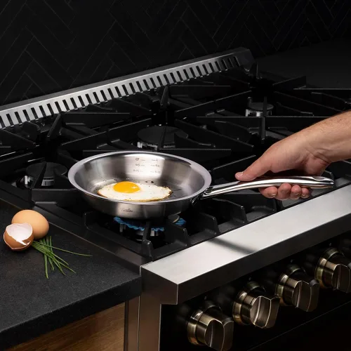 Vista 5 de Fissler M5 Pro-Ply - Sartén de acero inoxidable de 5 capas, 8 pulgadas