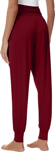 Vista 3 de Paquete de 3 pantalones deportivos para mujer, cómodos pantalones de descanso con bolsillos de cintura alta, pantalones deportivos cómodos