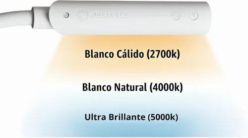 Vista 3 de Reliable UberLight Flex - Luz de trabajo LED, cable directo, 9 ajustes