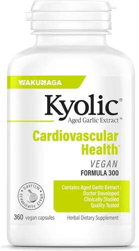 Vista 9 de Kyolic - Extracto de ajo envejecido Fórmula 300 - Salud cardiovascular - Suplemento de extracto de ajo envejecido biodisponible - Apoya la función