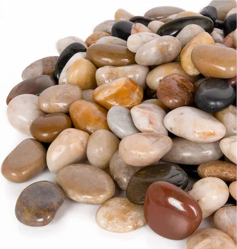 Vista 11 de GASPRO Rocas de río naturales de 8 libras para paisajismo, rocas decorativas para plantas en macetas y acuarios, piedras de río pulidas